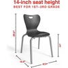 image:imageSTAPLES Polypropylene 14 Student Chair Black 4Box ST63542