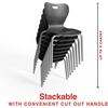 image:imageSTAPLES Polypropylene 16 Student Chair Black 4Box ST63541