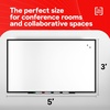 image:imageTRU RED Steel Magnetic Whiteboard Satin Frame 2x2 FeetBlack