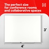 image:imageTRU RED Steel Magnetic Whiteboard Satin Frame 2x2 FeetGray