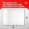 image:imageTRU RED Steel Magnetic Whiteboard Satin Frame 2x2 FeetGray