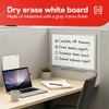 image:imageTRU RED Steel Magnetic Whiteboard Satin Frame 2x2 FeetGray