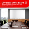 image:imageTRU RED Steel Magnetic Whiteboard Satin Frame 2x2 FeetGray