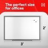 image:imageTRU RED Steel Magnetic Whiteboard Satin Frame 2x2 FeetGunmetal