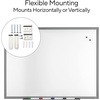 image:imageTRU RED Steel Magnetic Whiteboard Satin Frame 2x2 FeetGunmetal