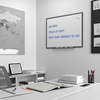 image:imageTRU RED Steel Magnetic Whiteboard Satin Frame 2x2 FeetGunmetal