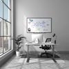 image:imageTRU RED Steel Magnetic Whiteboard Satin Frame 2x2 FeetGunmetal