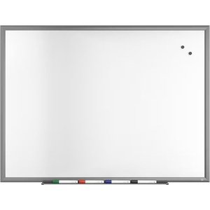 image:imageTRU RED Steel Magnetic Whiteboard Satin Frame 2x2 FeetGunmetal